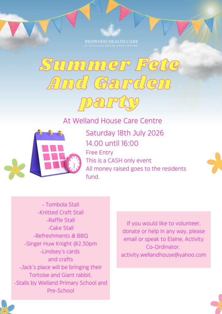 care home event flyer - all info copied below