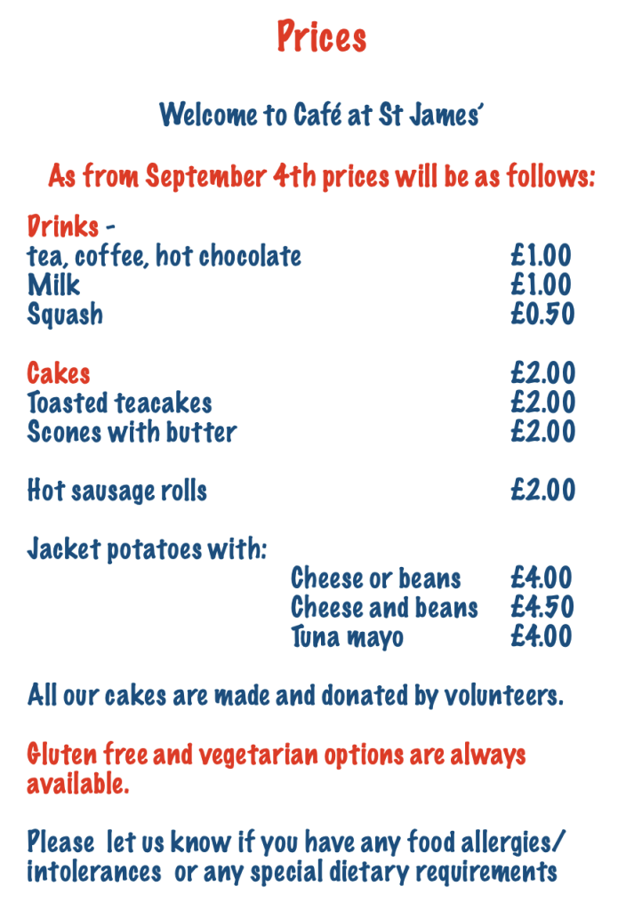 st james church menu